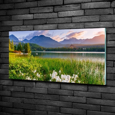 Quadro vetro Lago tra le montagne