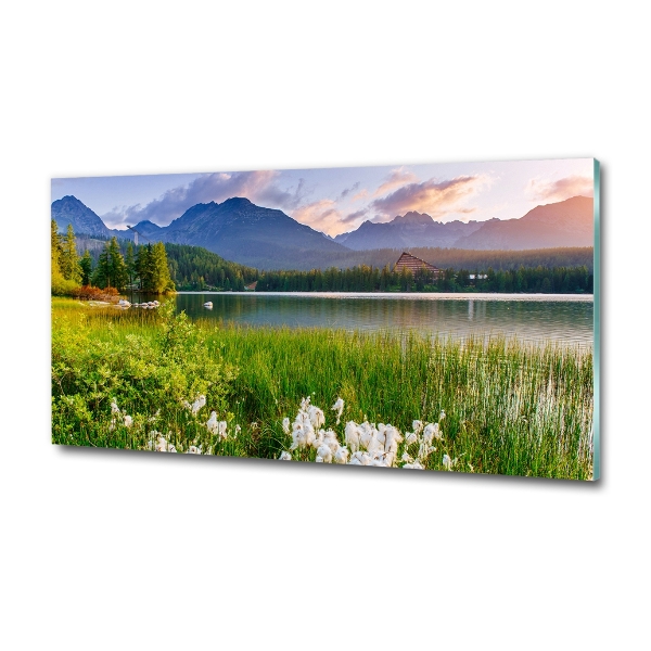 Quadro vetro Lago tra le montagne