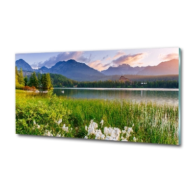 Quadro vetro Lago tra le montagne