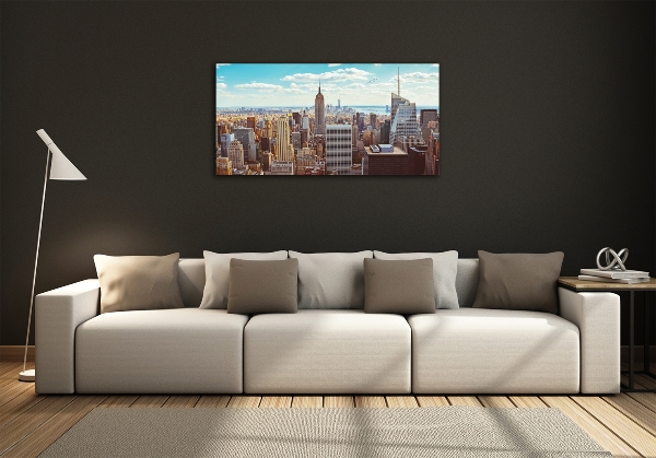 Quadro in verde Vista a volo d'uccello di New York