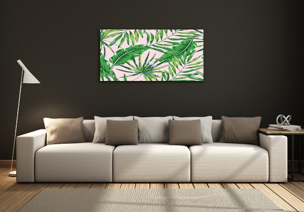 Quadro vetro Foglie tropicali
