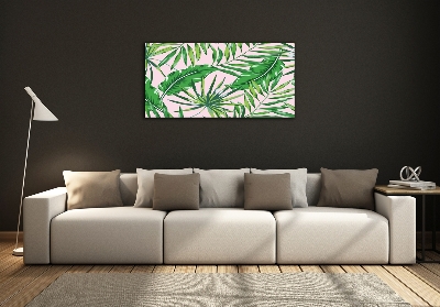 Quadro vetro Foglie tropicali