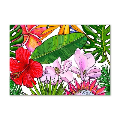 Quadro in vetro Fiori hawaiani