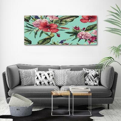 Quadro vetro Fiori tropicali