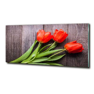 Quadro su vetro Fiore rosso