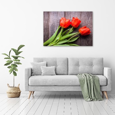 Quadro su vetro Fiore rosso