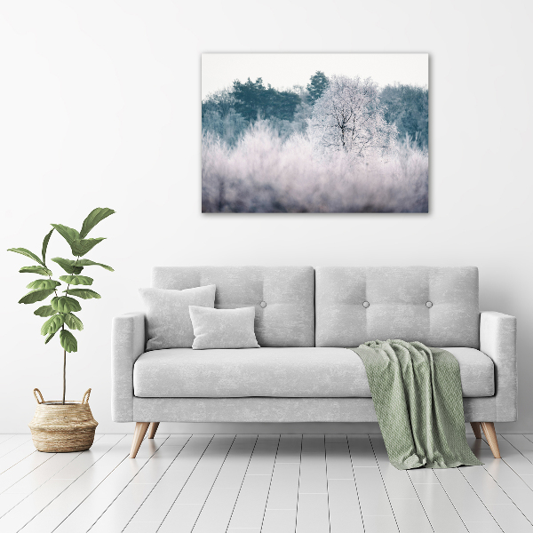 Quadro in vetro Alberi in inverno