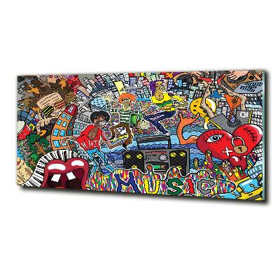 Quadro in verde Collage musicale