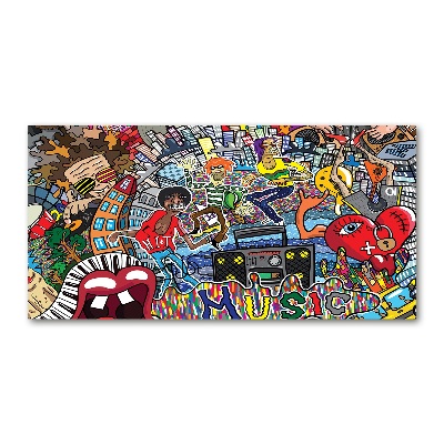 Quadro in verde Collage musicale