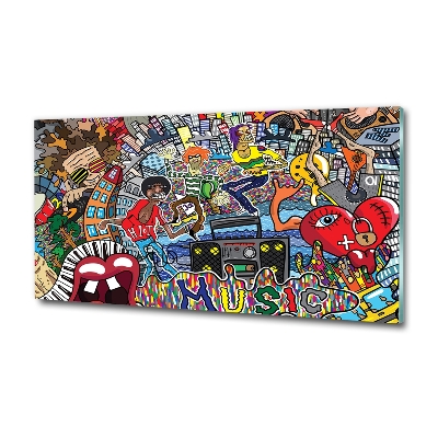 Quadro in verde Collage musicale