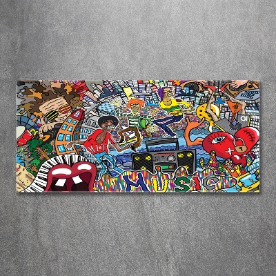 Quadro in verde Collage musicale