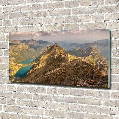 Quadro vetro L'occhio del mare dei Monti Tatra