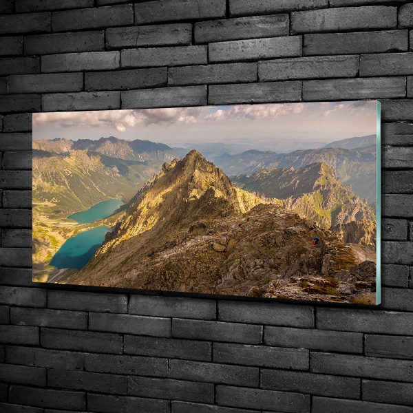 Quadro vetro L'occhio del mare dei Monti Tatra