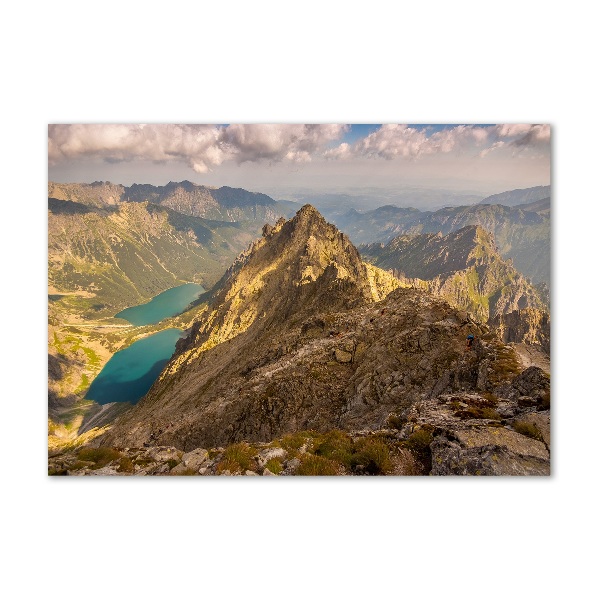 Quadro vetro L'occhio del mare dei Monti Tatra