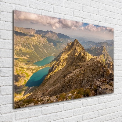 Quadro vetro L'occhio del mare dei Monti Tatra