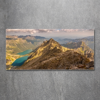 Quadro vetro L'occhio del mare dei Monti Tatra