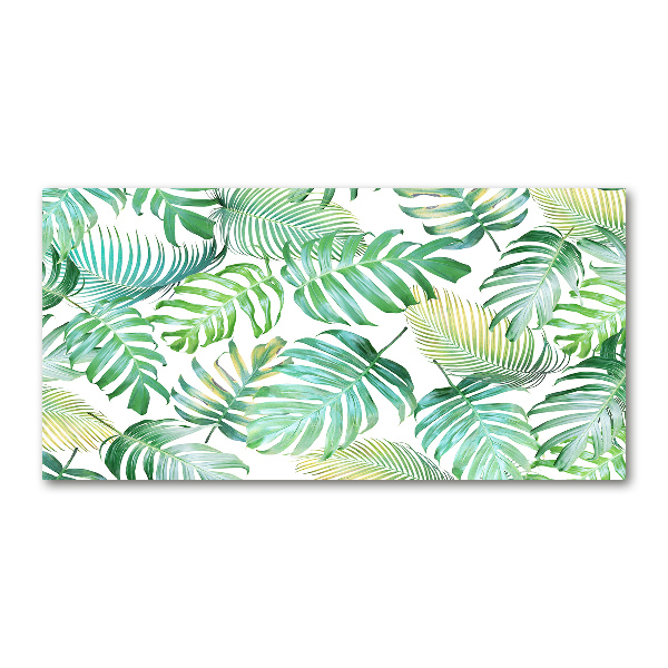 Quadro in verde Foglie tropicali