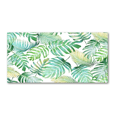 Quadro in verde Foglie tropicali
