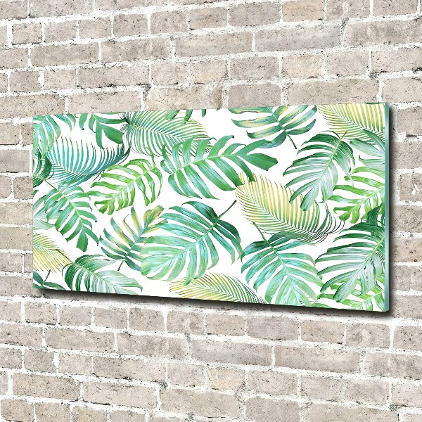 Quadro in verde Foglie tropicali