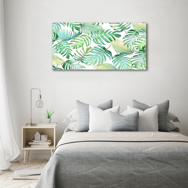 Quadro in verde Foglie tropicali