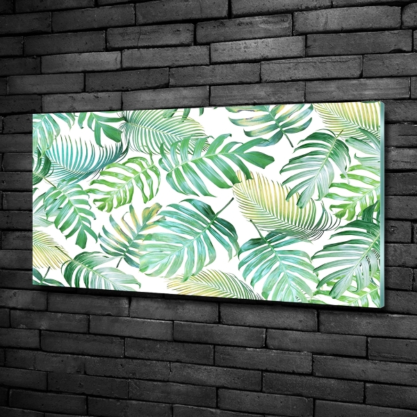 Quadro in verde Foglie tropicali