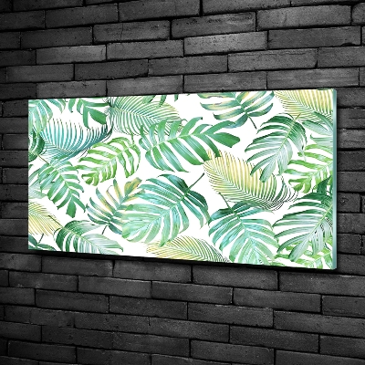 Quadro in verde Foglie tropicali
