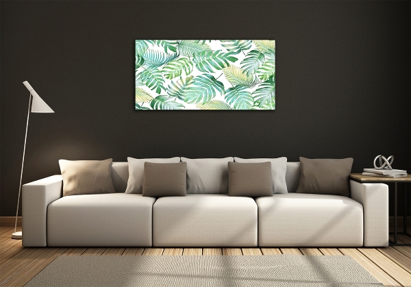 Quadro in verde Foglie tropicali