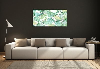 Quadro in verde Foglie tropicali