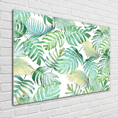 Quadro in verde Foglie tropicali