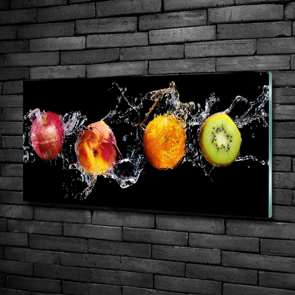 Quadro vetro Frutta e acqua
