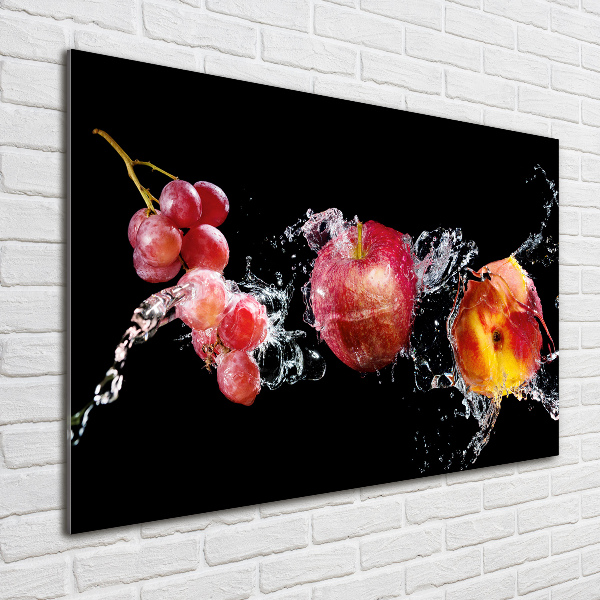 Quadro vetro Frutta e acqua