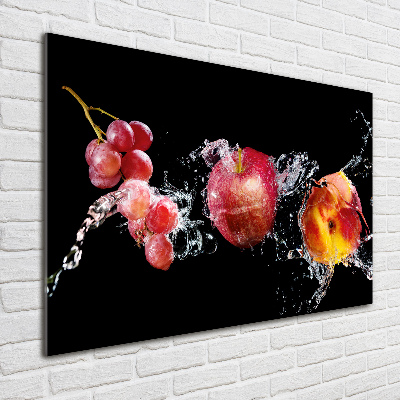 Quadro vetro Frutta e acqua