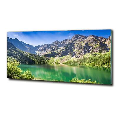 Quadro su vetro L'occhio del mare dei Monti Tatra