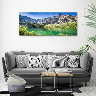 Quadro su vetro L'occhio del mare dei Monti Tatra