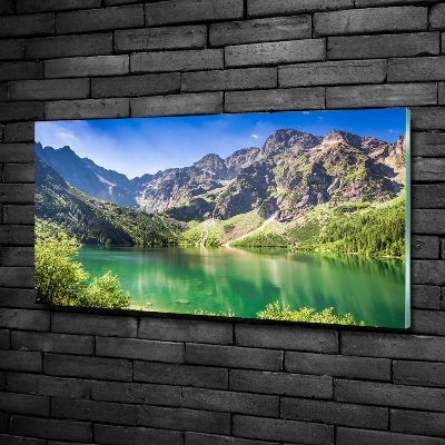 Quadro su vetro L'occhio del mare dei Monti Tatra