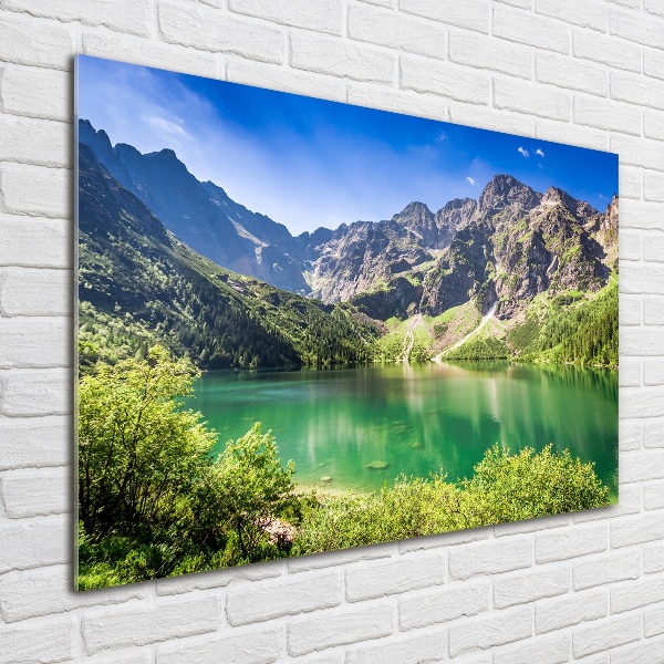 Quadro su vetro L'occhio del mare dei Monti Tatra
