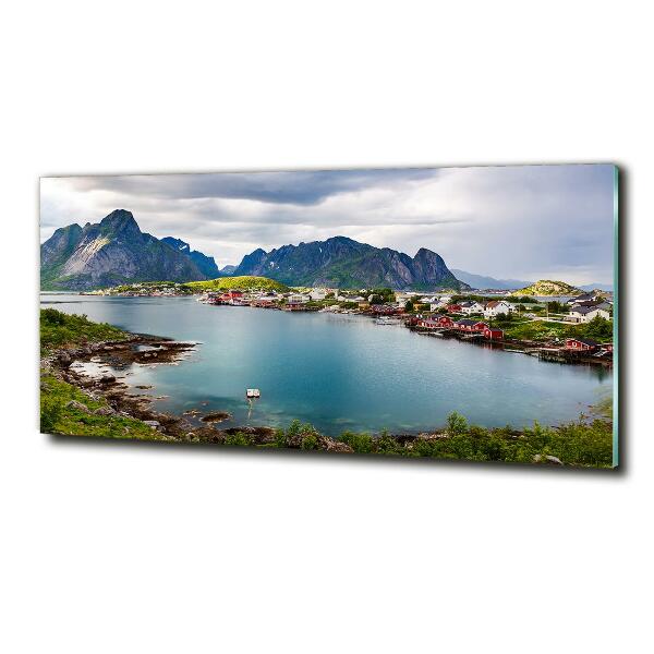 Quadro in vetro Isole Lofoten in Norvegia