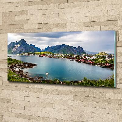 Quadro in vetro Isole Lofoten in Norvegia
