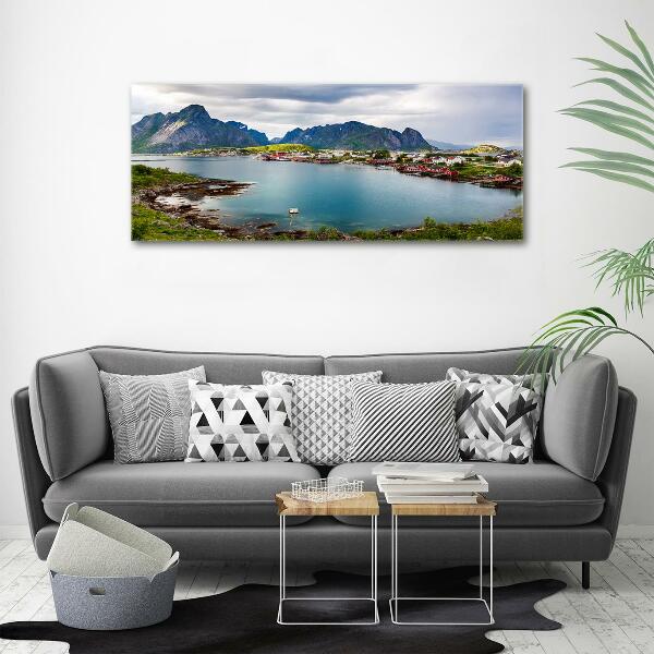 Quadro in vetro Isole Lofoten in Norvegia