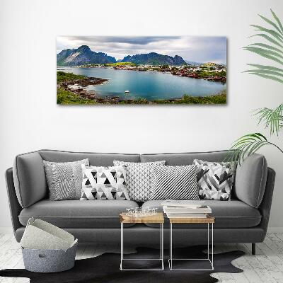 Quadro in vetro Isole Lofoten in Norvegia