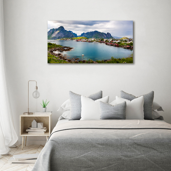 Quadro in vetro Isole Lofoten in Norvegia