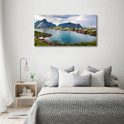 Quadro in vetro Isole Lofoten in Norvegia