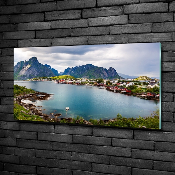 Quadro in vetro Isole Lofoten in Norvegia