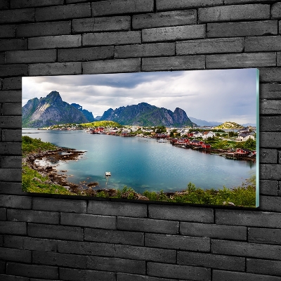 Quadro in vetro Isole Lofoten in Norvegia