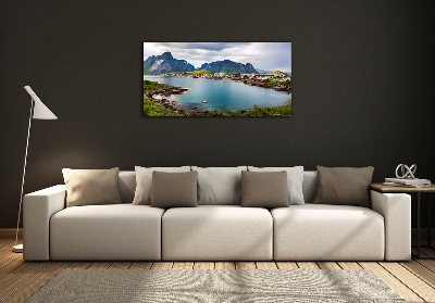 Quadro in vetro Isole Lofoten in Norvegia