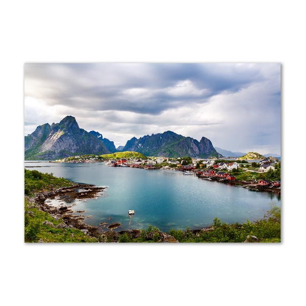 Quadro in vetro Isole Lofoten in Norvegia
