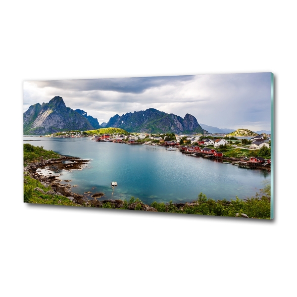 Quadro in vetro Isole Lofoten in Norvegia