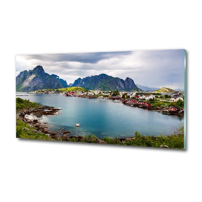 Quadro in vetro Isole Lofoten in Norvegia