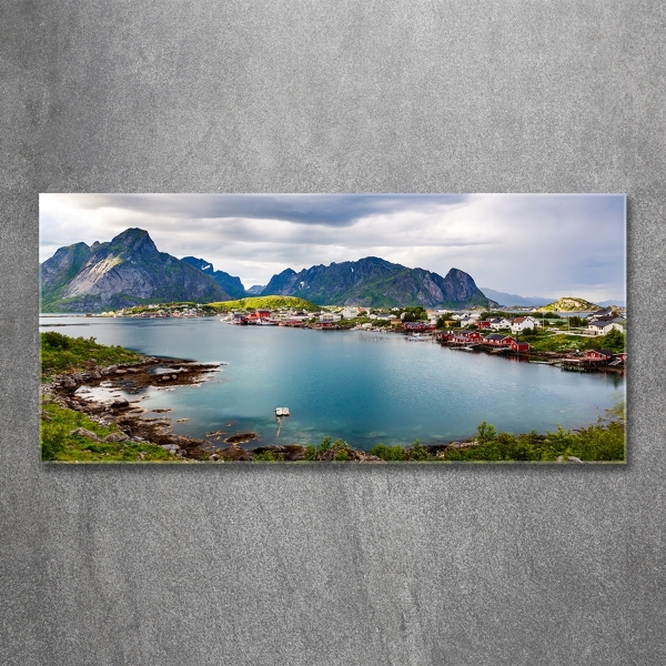 Quadro in vetro Isole Lofoten in Norvegia