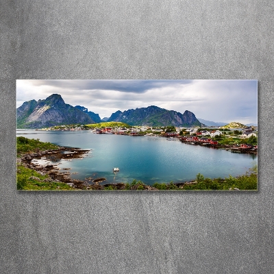 Quadro in vetro Isole Lofoten in Norvegia